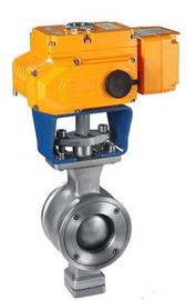 China Flanged V Type 	Floating Type Ball Valve Fixed Ball Core DN25 - DN500 supplier
